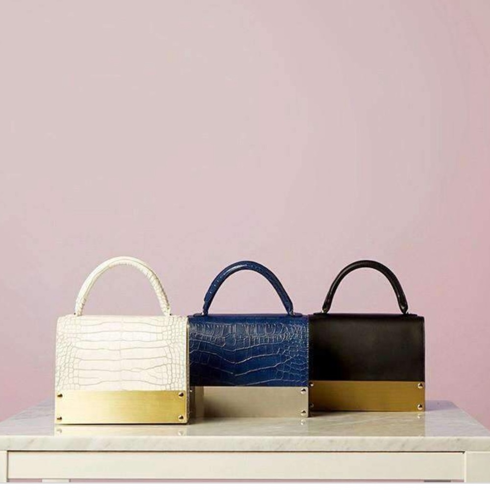 White full leather  bag cross body